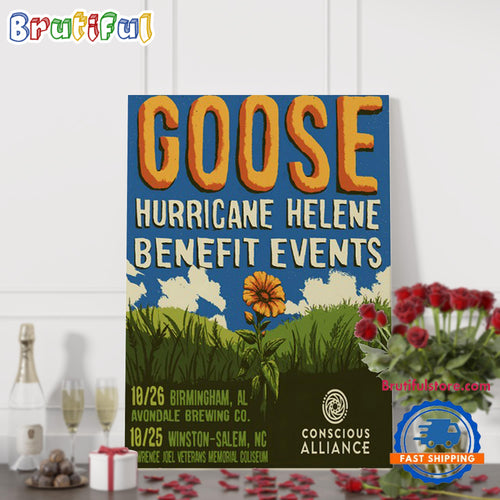 Goose Oct 26 2024 Birmingham, AL Avondale Brewing Co Wall Art Poster Canvas