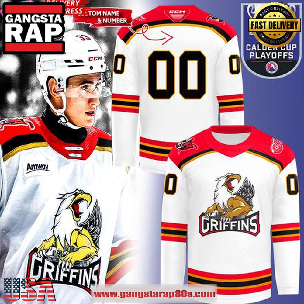 Grand Rapids Griffins 2025 Calder Cup Playoffs Official Custom Hockey Jersey