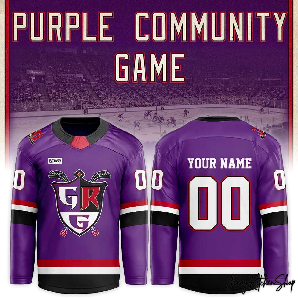 Grand Rapids Griffins Purple Community Game 2026 Jersey