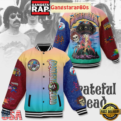 Grateful Dead 2026 Nothing Left To Do But Smile Baseball Jacket