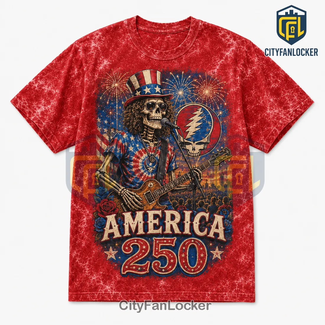 Grateful Dead America 250 Uncle Sam Skeleton T-Shirt