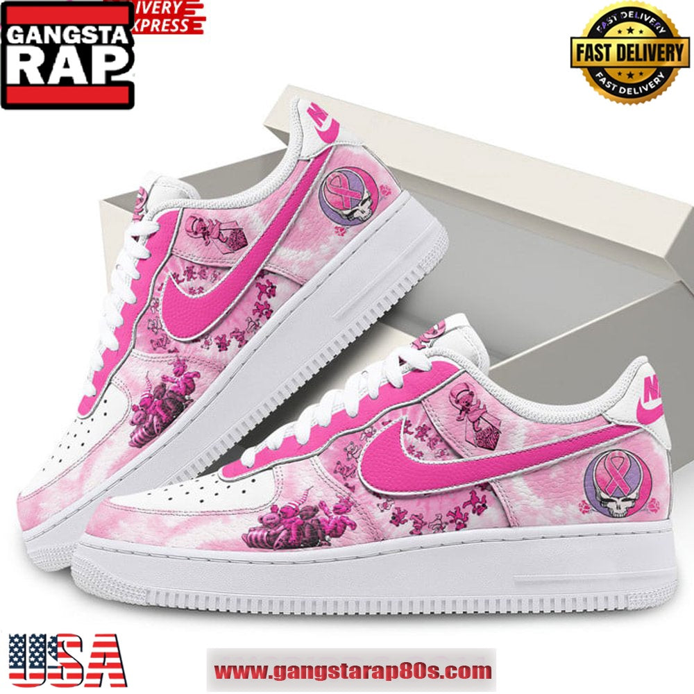Grateful Dead Breast Cancer Limited Edition Air Force 1 Sneakers Shoes