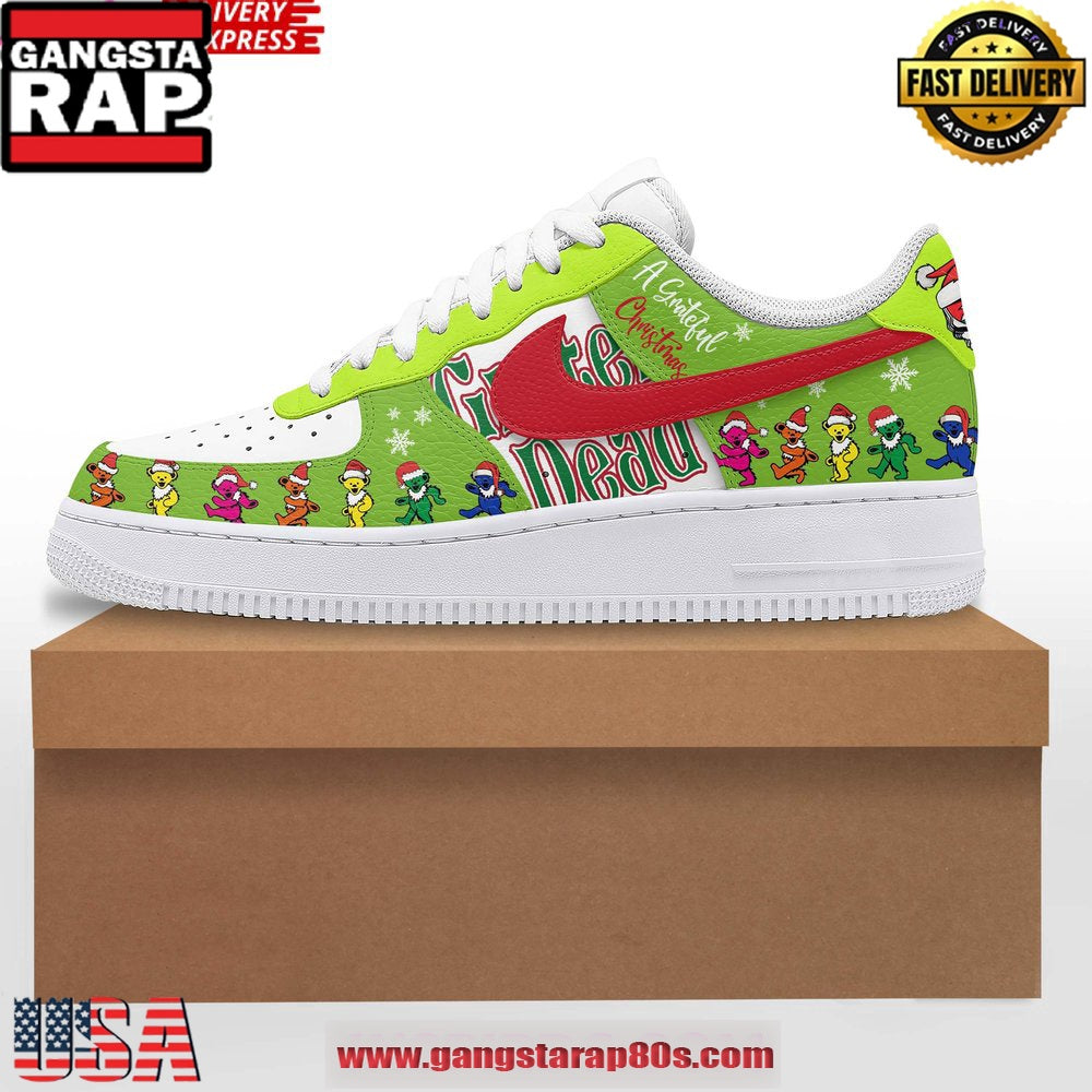 Grateful Dead Christmas Limited Edition Air Force 1 Running Sneakers Shoes