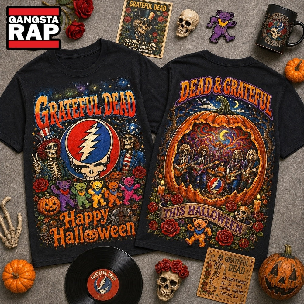 Grateful Dead Halloween Vintage Graphic Spooky Music Fan Hoodie T-Shirt