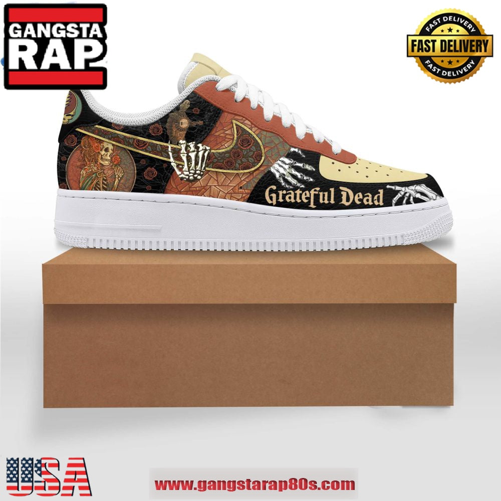 Grateful Dead Limited Edition 2024 Air Force 1 Running Sneakers Shoes