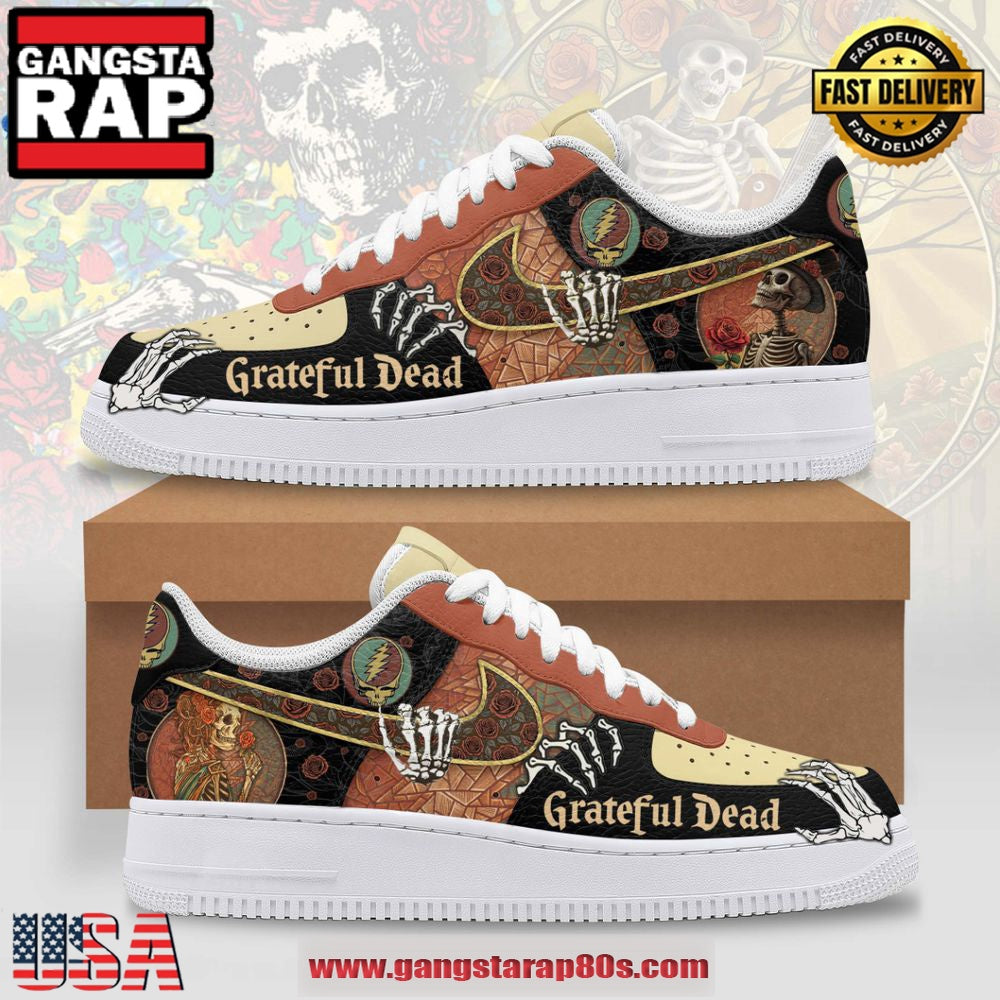 Grateful Dead Limited Edition 2024 Air Force 1 Running Sneakers Shoes