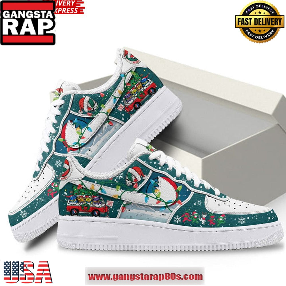 Grateful Dead Merry Christmas Limited Edition Air Force 1 Sneakers Shoes