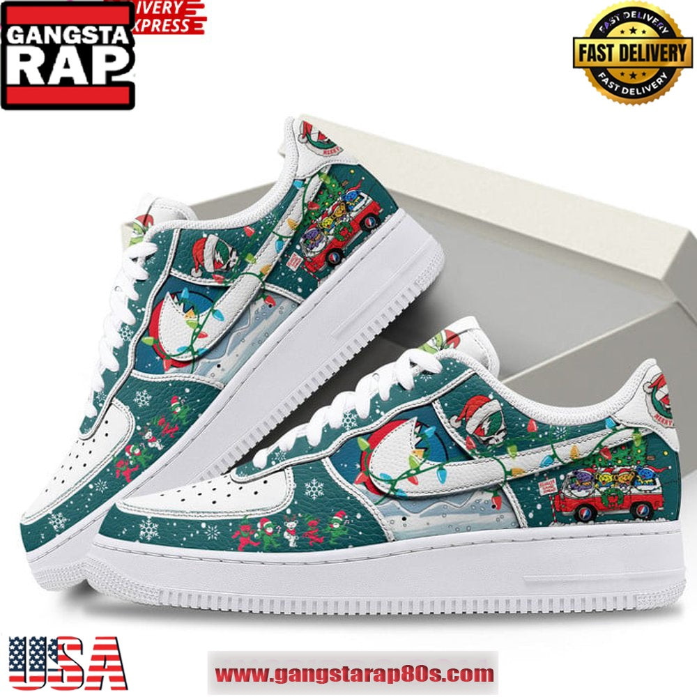Grateful Dead Merry Christmas Limited Edition Air Force 1 Sneakers Shoes