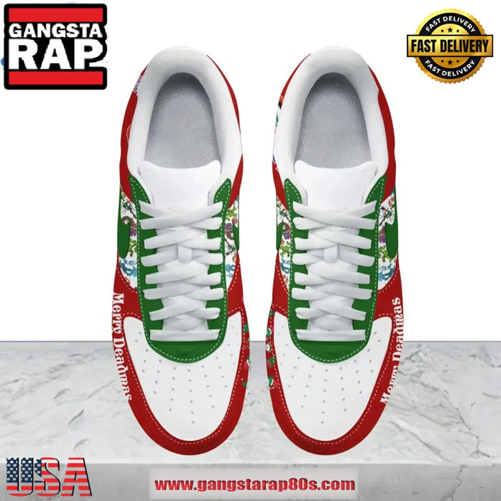 Grateful Dead Merry Deadmas Limited Air Force 1 Running Sneakers Shoes