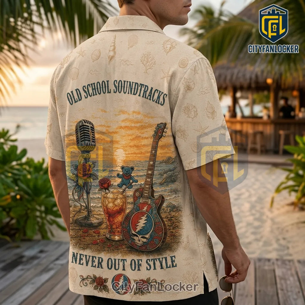 Grateful Dead Skeleton Musician Hawaiian Shirt