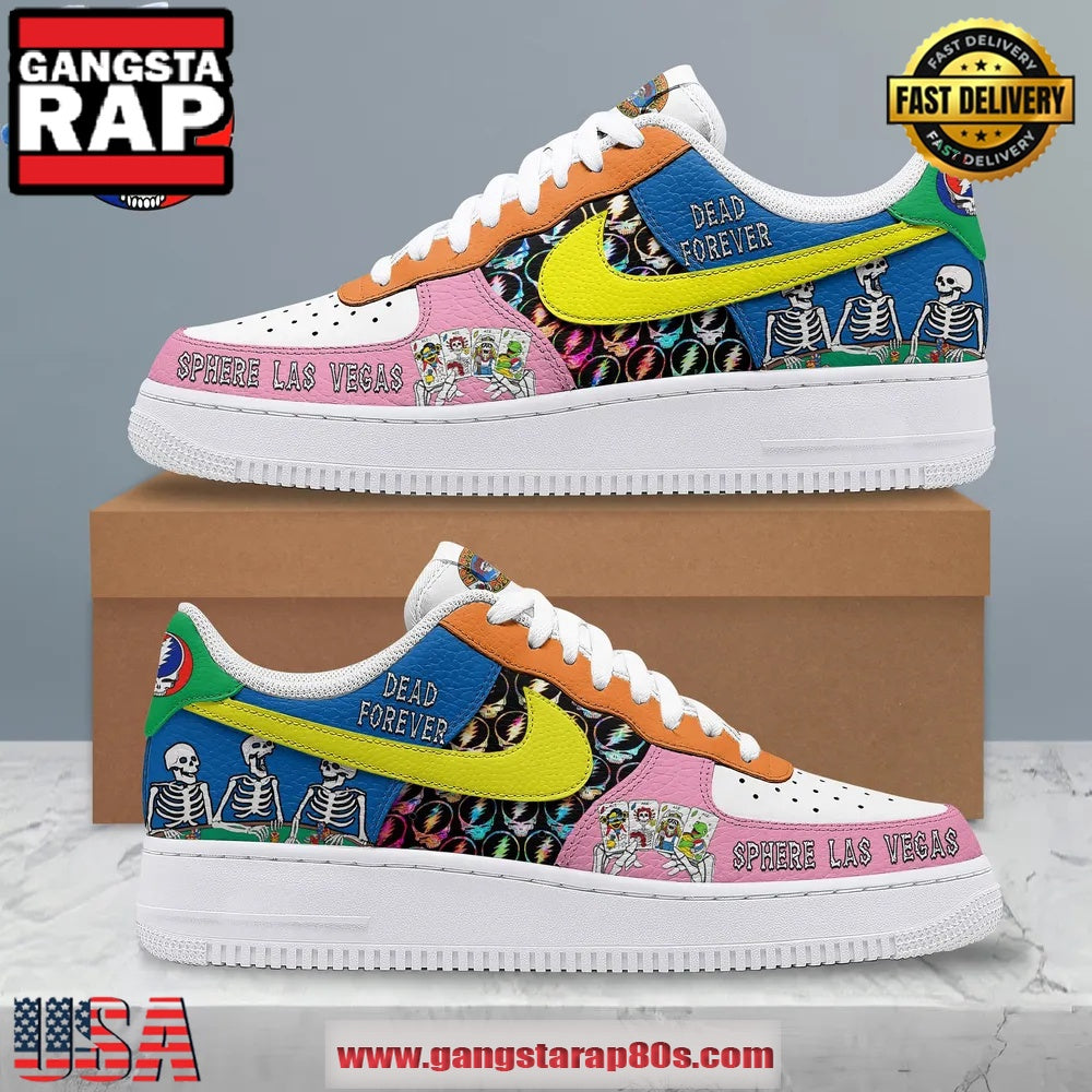 Grateful Dead Sphere Las Vegas Air Force 1 Running Sneakers Shoes