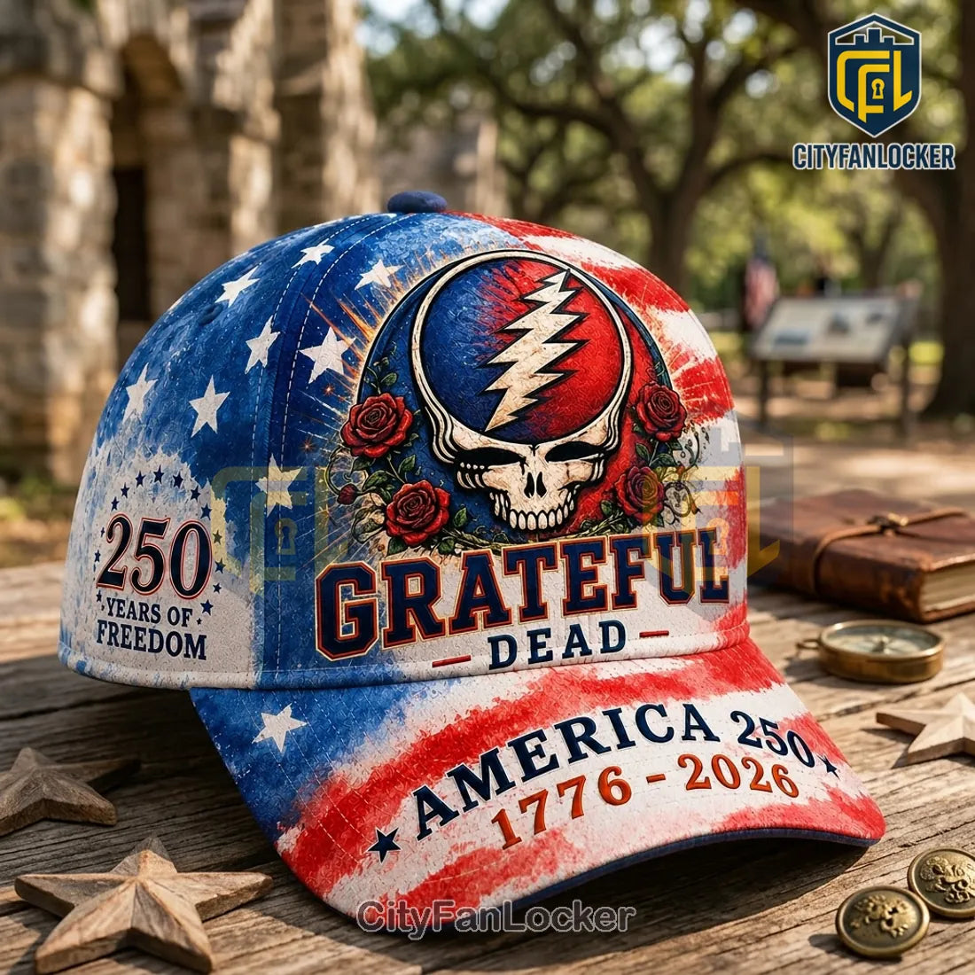 Grateful Dead USA Patriotic 250 Years Of Freedom Classic Cap