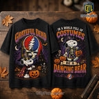 Grateful Dead x Snoopy Skeleton Pumpkin Cotton T-Shirt