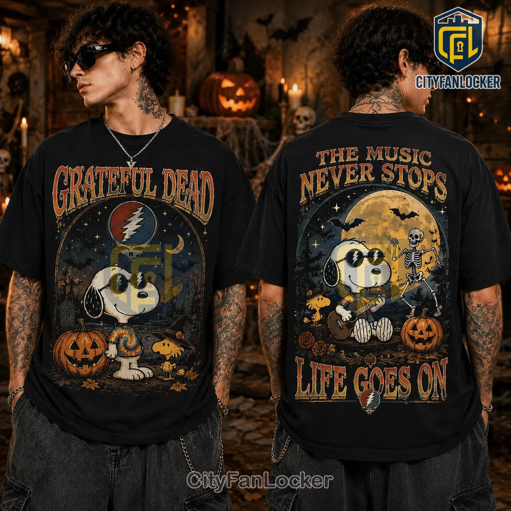 Grateful Dead x Snoopy The Music Never Stops T-Shirt