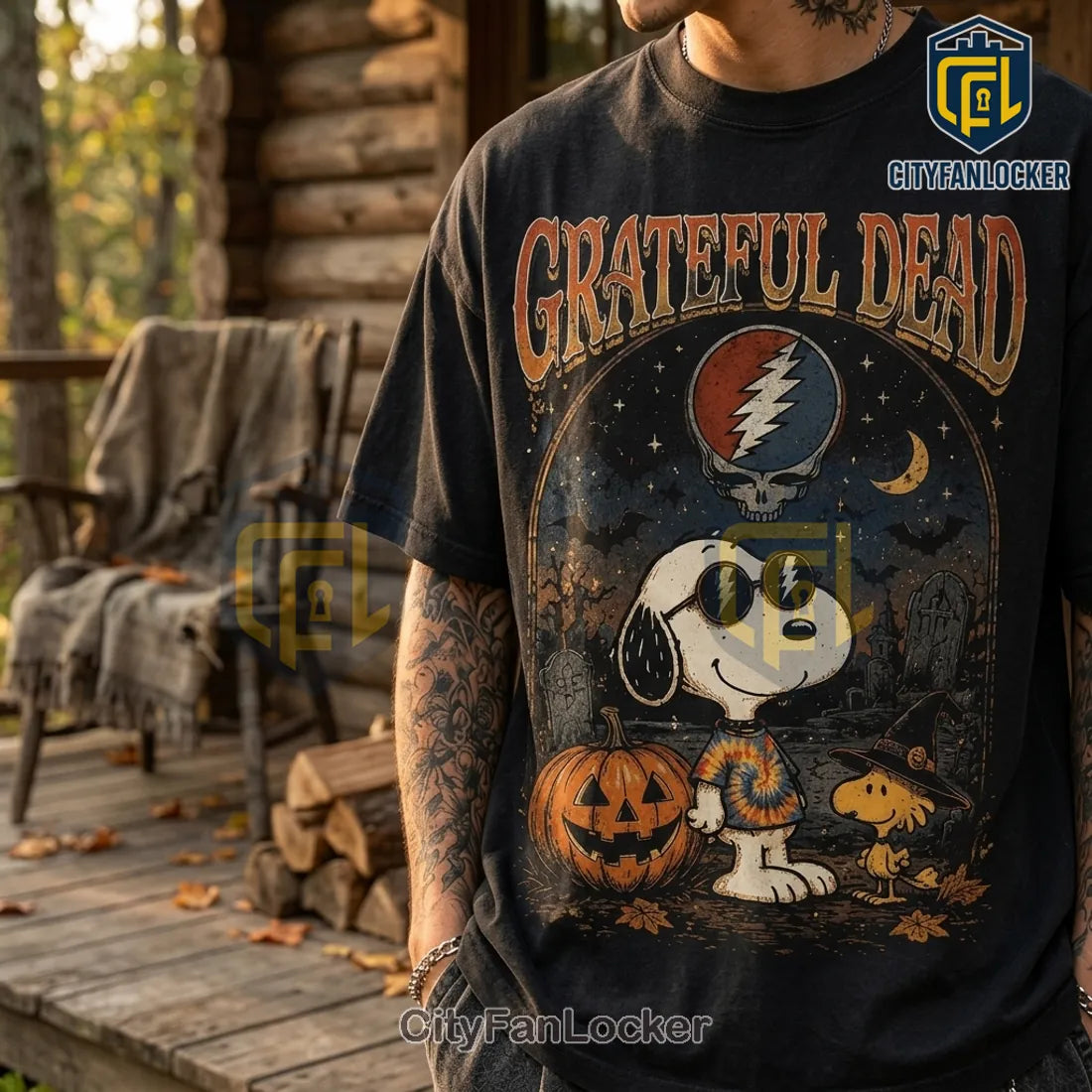 Grateful Dead x Snoopy The Music Never Stops T-Shirt