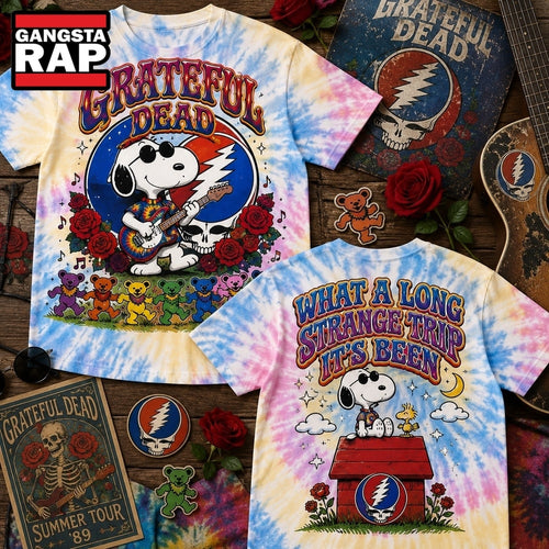 Grateful Dead x Snoopy What a Long Strange Trip 3D Shirt , Music Trend Shirt