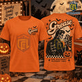 Grease Skeleton Couple Orange Halloween T-Shirt