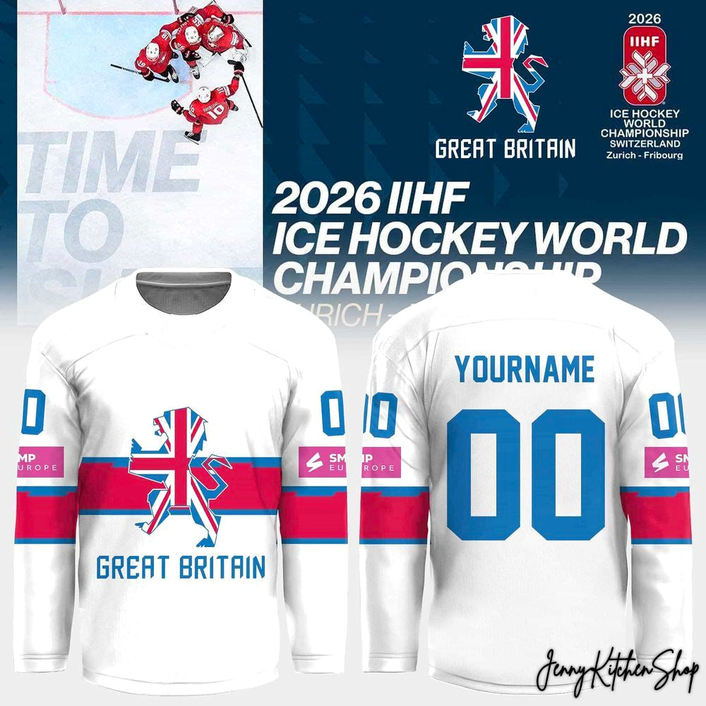 Great Britain IIHF Ice Hockey World Champions 2026 Hockey Jersey