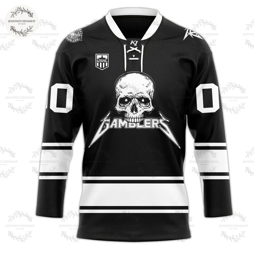 Green Bay Gamblers Heavy Metal Night 2025 Hockey Jersey