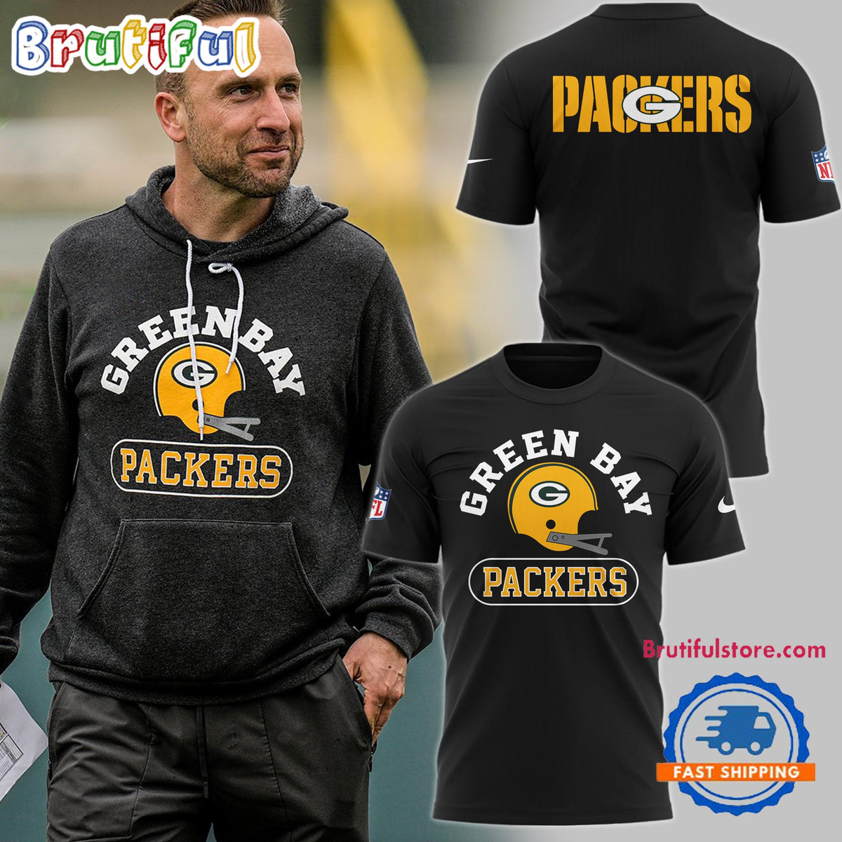 Green Bay Packers 2024 NFL New Limited Black Hoodie T-Shirt