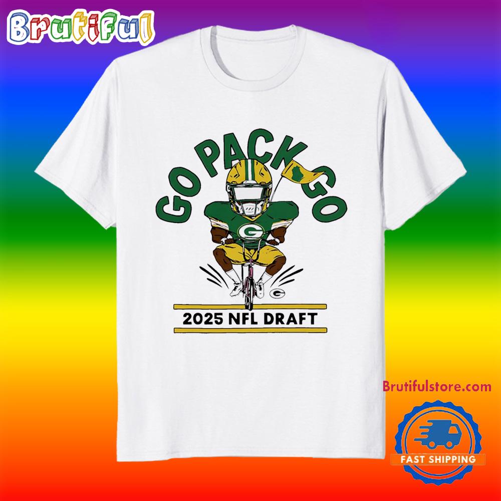 Green Bay Packers 2025 Nfl Draft Go Pack Go Here We Go Bike T Shirt