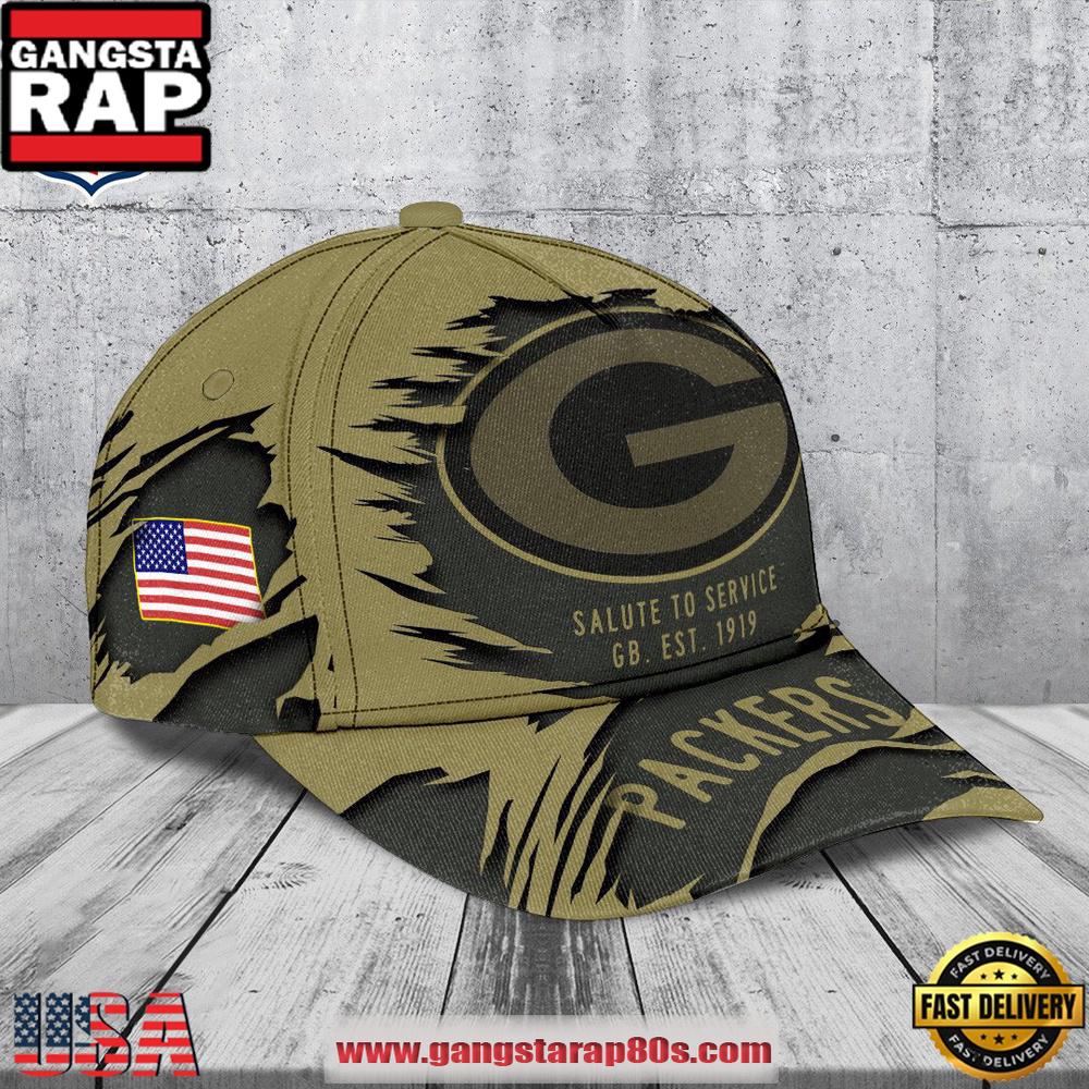 NFL Green Bay Packers Salute to Service 2025 New Cap Hats