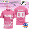 Green Bay Packers 2026 NFL Breast Cancer Awareness Custom 3D Shirt