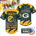 Green Bay Packers 2026 NFL Crazy Football Fan Personalized Jersey Shirt