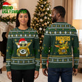 Green Bay Packers Baby Yoda Santa Hat Ugly Christmas Sweater