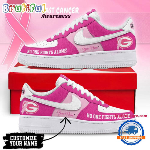 Green Bay Packers Breast Cancer Awareness October Air Force 1 Shoes Sneaker