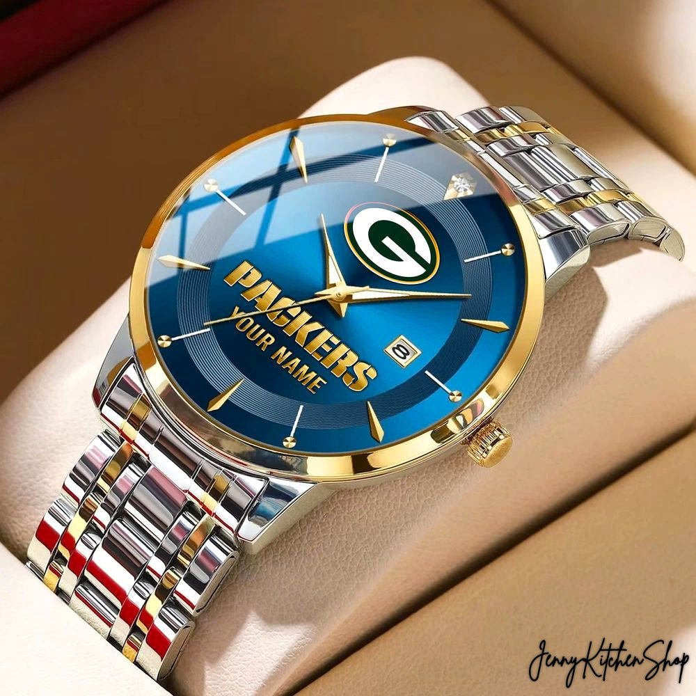 Green Bay Packers Custom Name Men Fashion Watch
