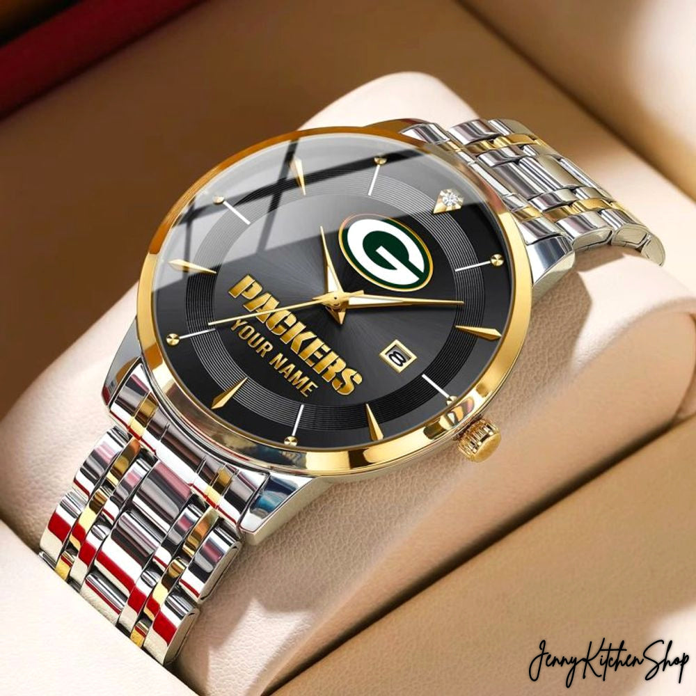 Green Bay Packers Custom Name Men Fashion Watch