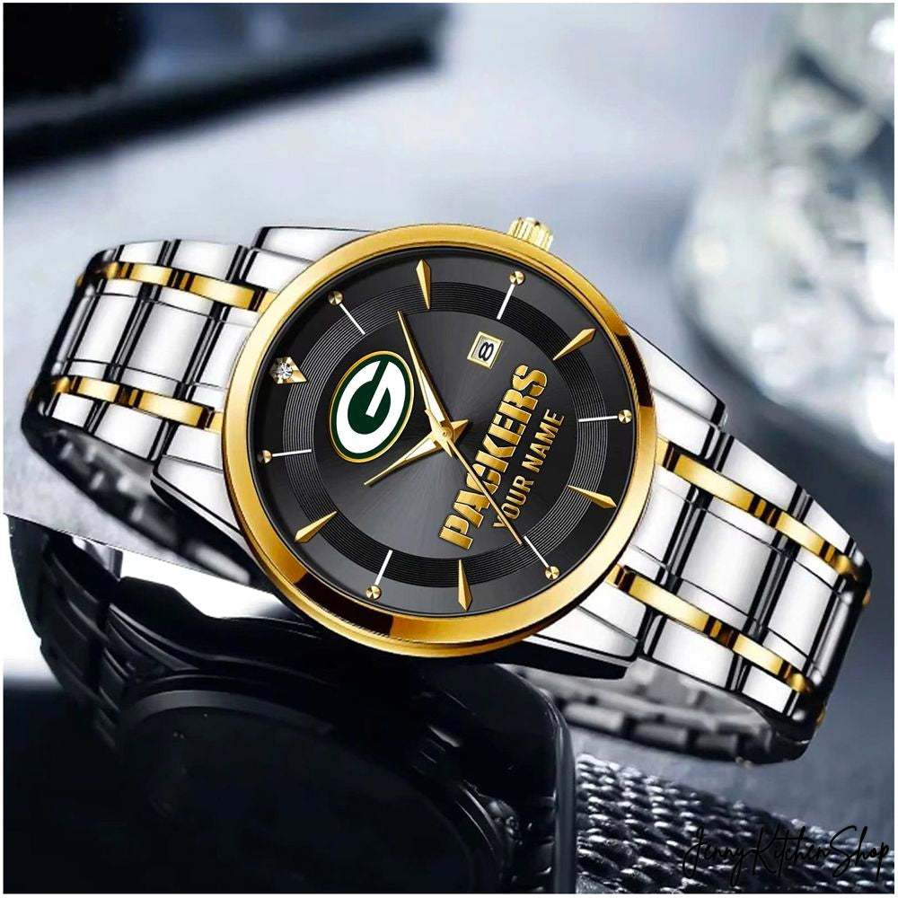 Green Bay Packers Custom Name Men Fashion Watch