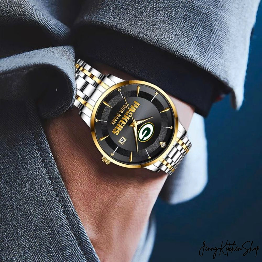 Green Bay Packers Custom Name Men Fashion Watch
