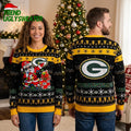 Green Bay Packers Dabbing Santa Logo Ugly Christmas Sweater
