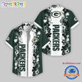 Green Bay Packers Flower Pattern Summer Beach Aloha Hawaii Shirt