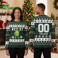 Green Bay Packers Frog Resist Custom Name And Number Ugly Christmas Sweater