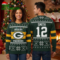 Green Bay Packers G Logo Custom Name And Number Ugly Christmas Sweater