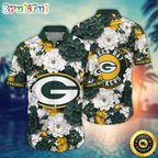 Green Bay Packers Hawaii Shirt Flower Summer Vibes