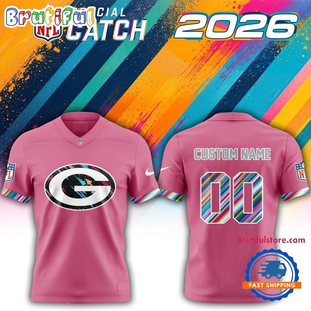 Green Bay Packers NFL 2026 Crucial Catch Limited Edition Pink Football Jersey