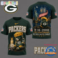 Green Bay Packers NFL 9 11 25th Anniversary Never Forget Memorial 3D T Shirt