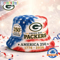 Green Bay Packers NFL Ameica 250 Years Of Freedom Bucket Hat