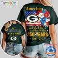 Green Bay Packers NFL America God Shed His Grace On Thee Unisex T Shirt