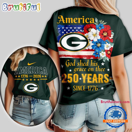 Green Bay Packers NFL America God Shed His Grace On Thee Unisex T Shirt