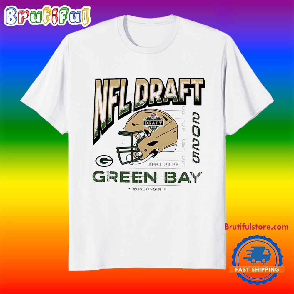 Green Bay Packers Nfl Draft 2025 Helmet T Shirt
