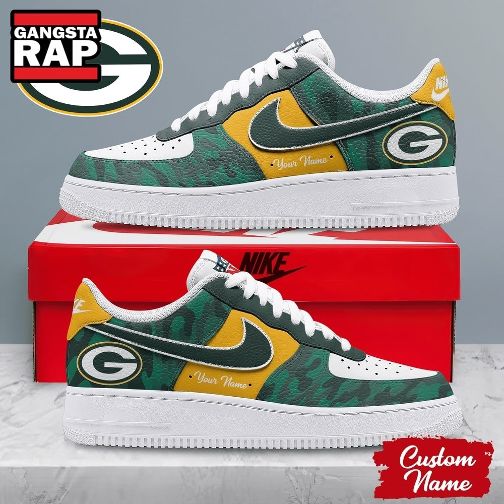 Green Bay Packers NFL End Zone Energy Air Force 1 Sneaker Shoes
