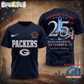 Green Bay Packers NFL Honoring 25 Years Remembering September 11 T Shirt