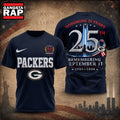 Green Bay Packers NFL Honoring 25 Years Remembering September 11 T Shirt, Football New Design Shirt