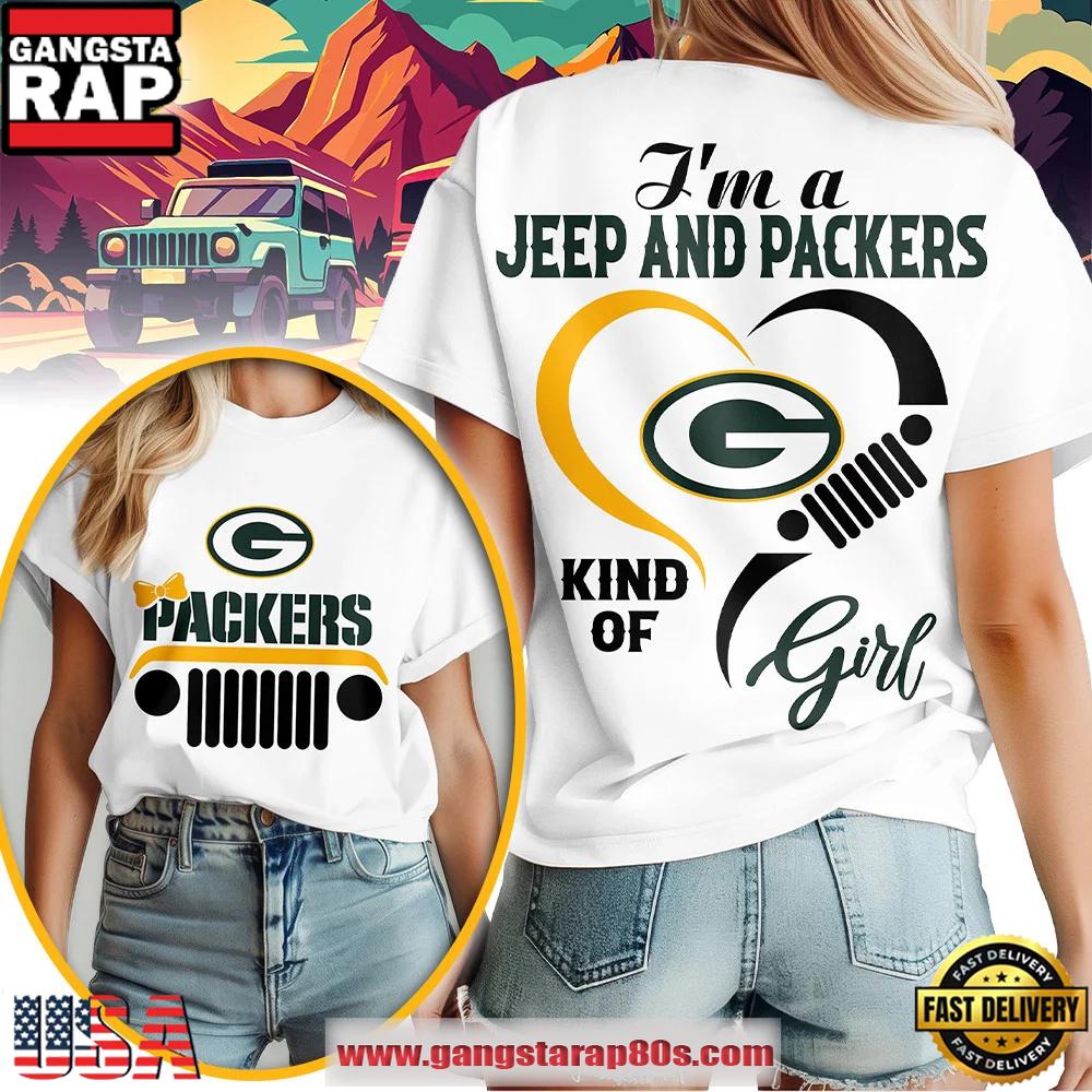 Green Bay Packers NFL Jeep Girl Women’s White Shirt