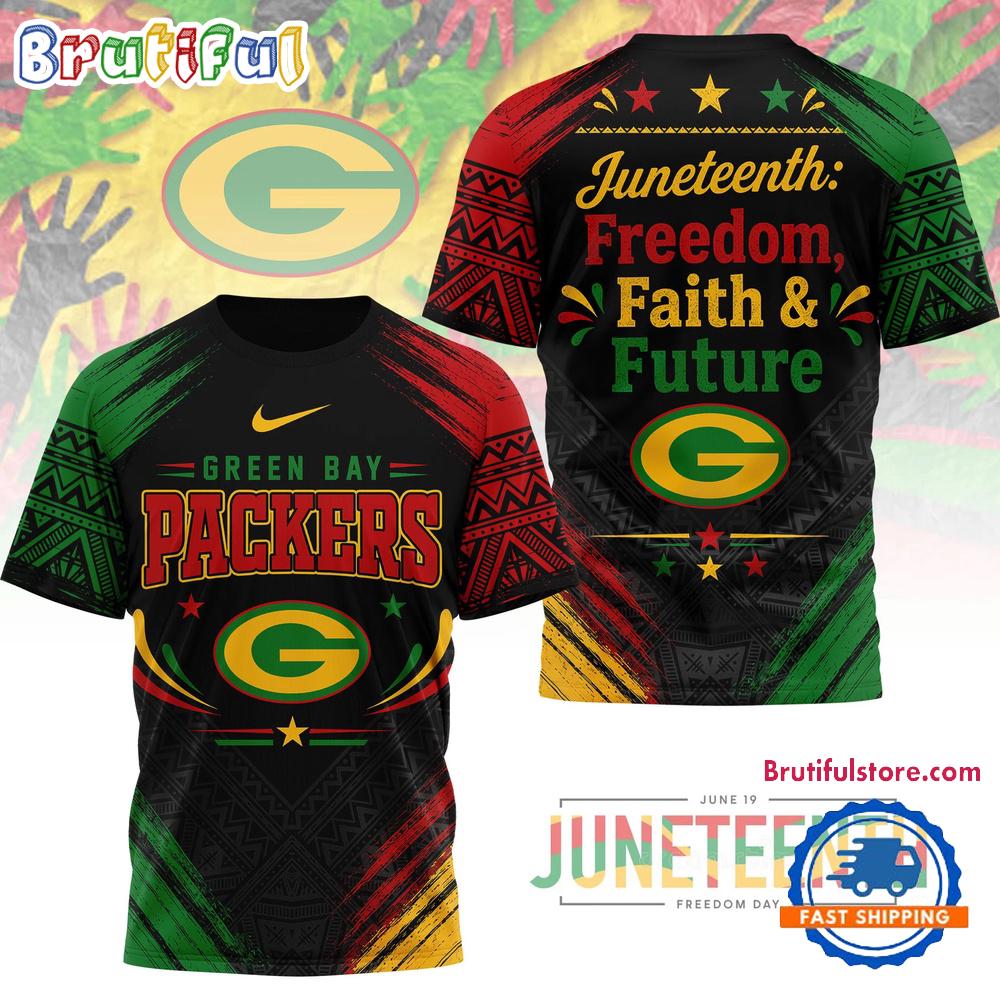 Green Bay Packers NFL Juneteeth Freedom Faith & Future 2026 Limited 3D Shirt